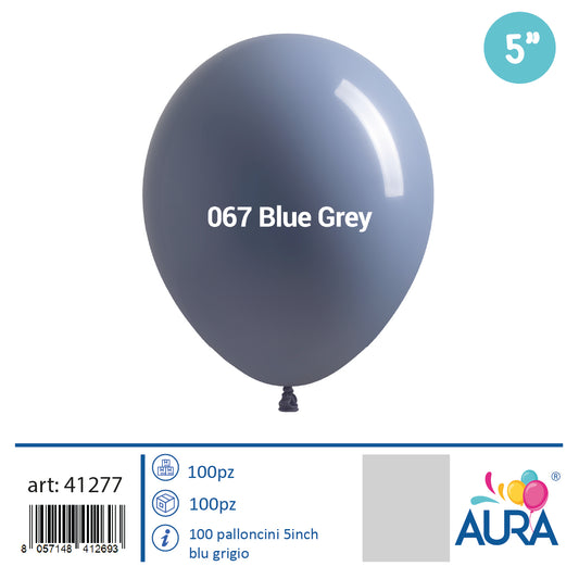 5 inch blue and grey balloons 100pcs