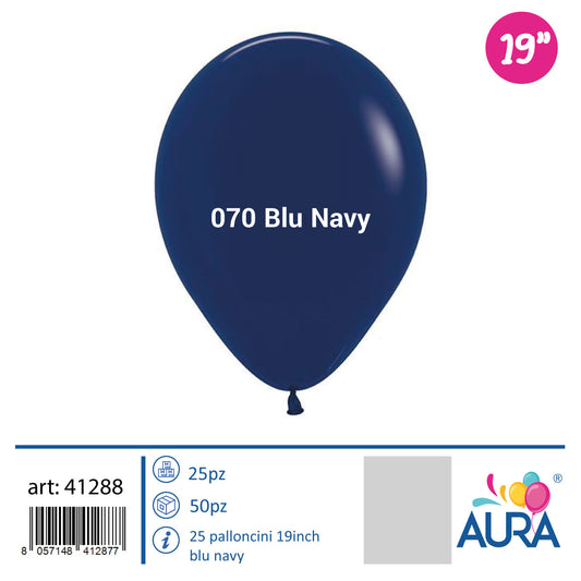 Palloncini in Lattice Pastello Blu Navy 19 pollici (48 cm) – Aura