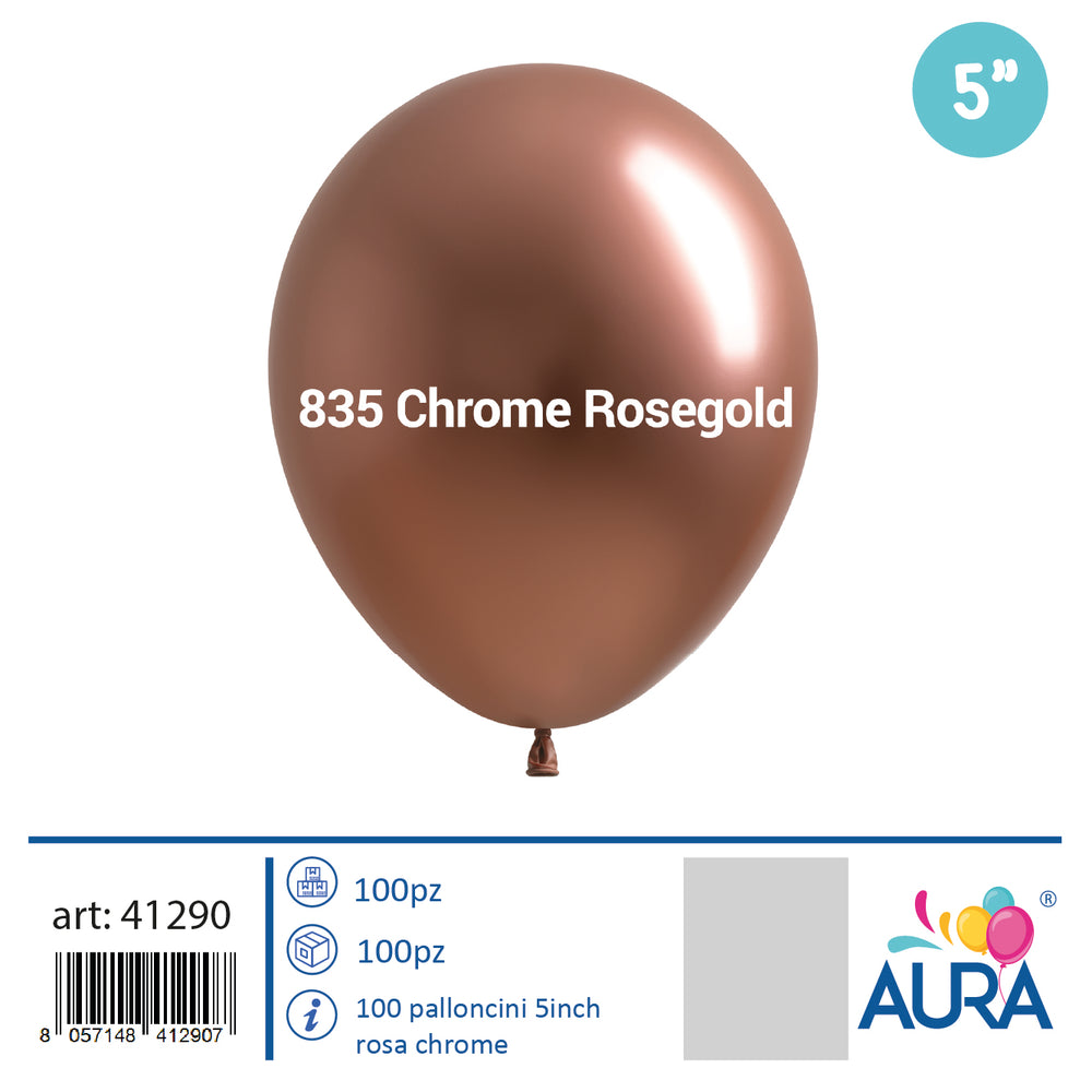 Palloncini 5inch rosa chrome 100pz