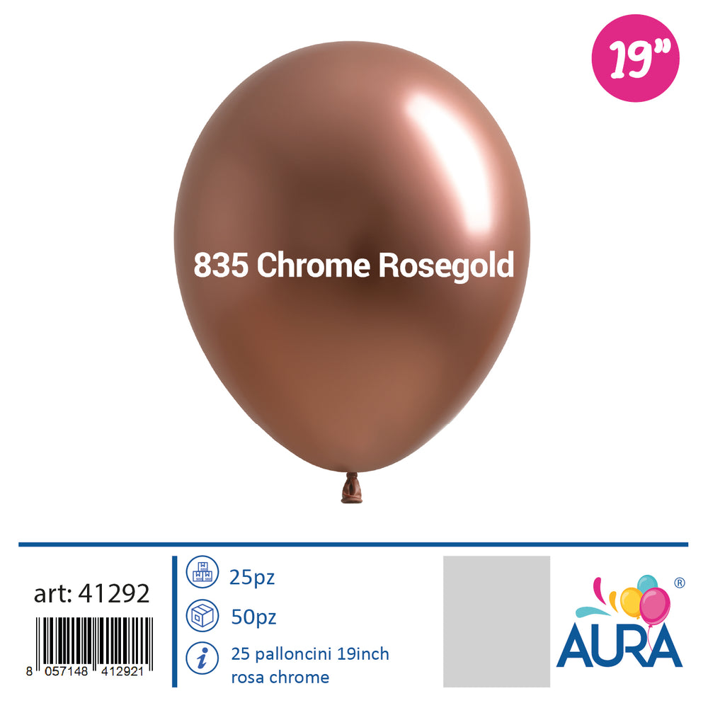 Palloncini 19inch rosa chrome 25pz