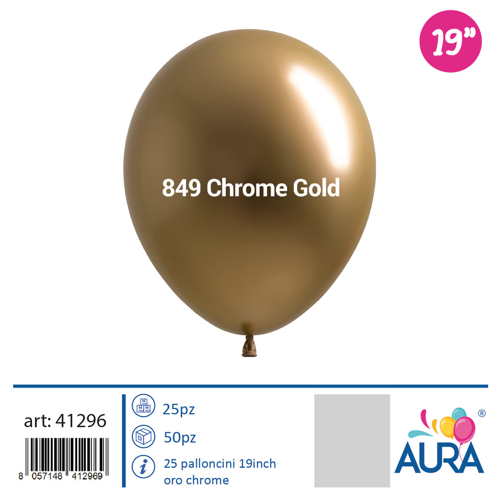 Palloncini 19inch oro chrome 25pz