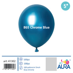 5-inch chrome blue balloons 100pcs