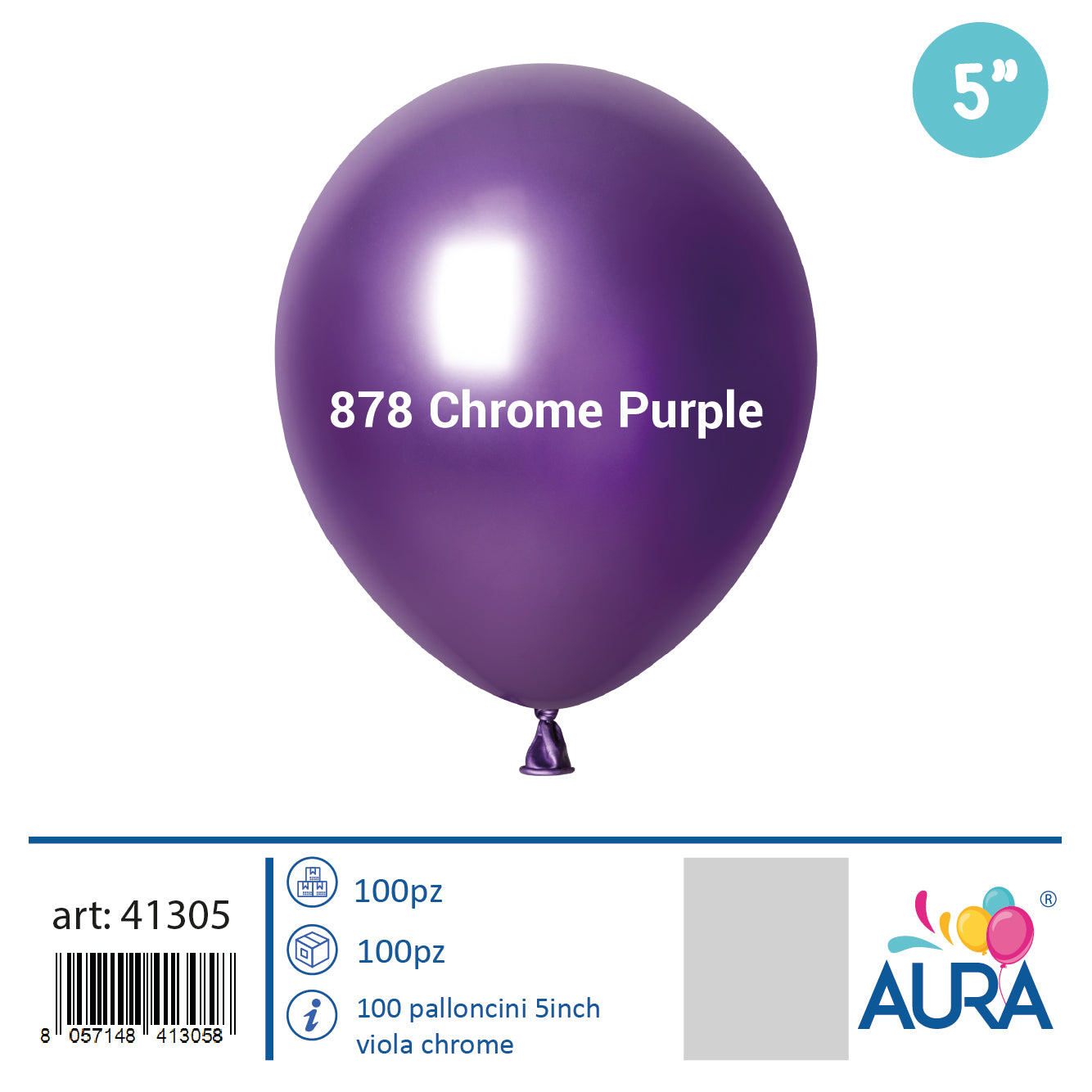 5 inch purple chrome balloons 100pcs
