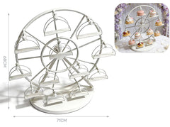 Espositore ruota panoramica bianca in metallo 71x68cm