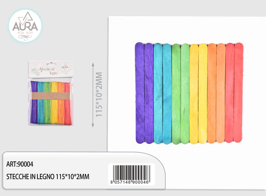 stecche di legno 115x10,2mm multicolore