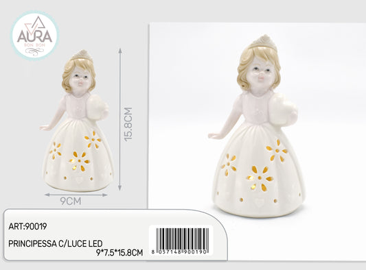 Principessa con luce led 9x7,5x15,8cm