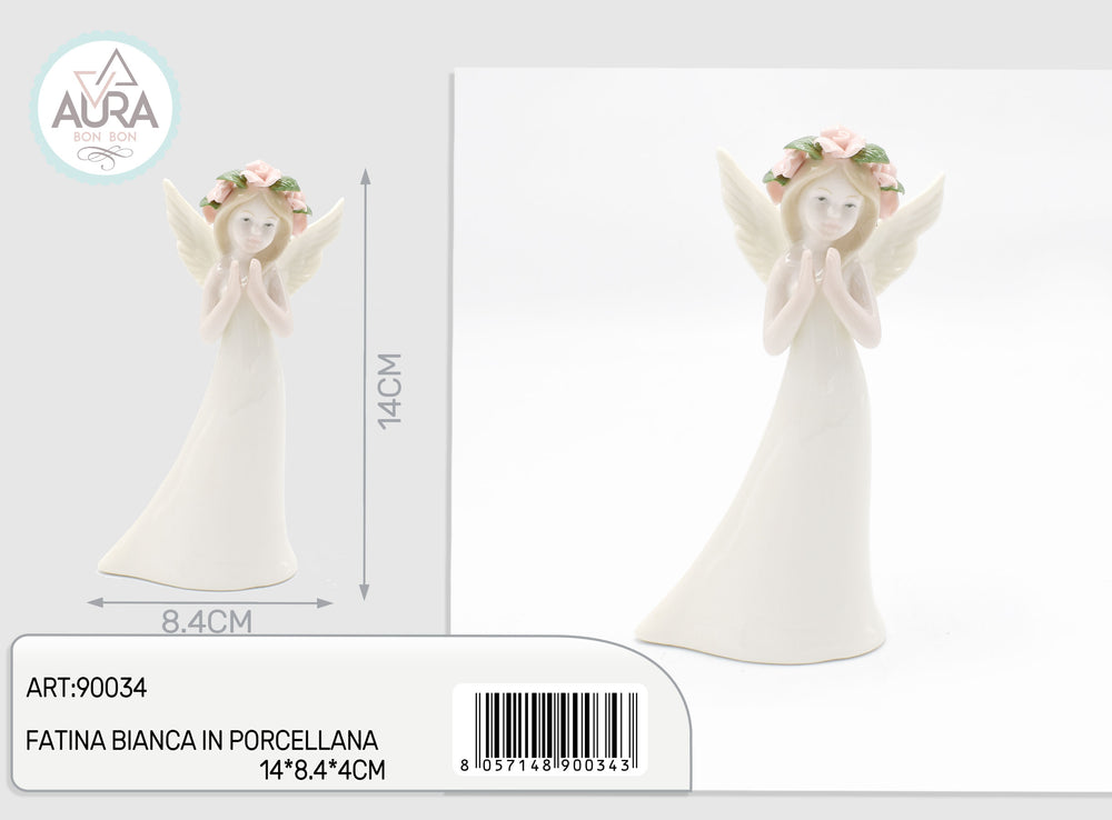 White porcelain fairy 14x8.4x4cm