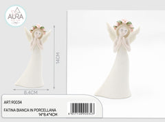 Fatina bianca in porcellana 14x8,4x4cm