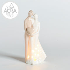 Porcelain wedding couple 7.5x5.5x19cm