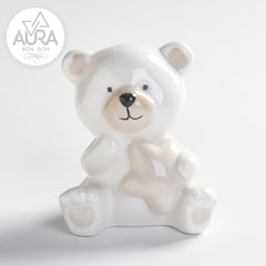 Teddy bear with star 10.4x8x11.8cm