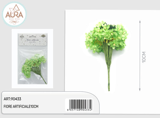 fiori finti per bomboniere 10cm verde
