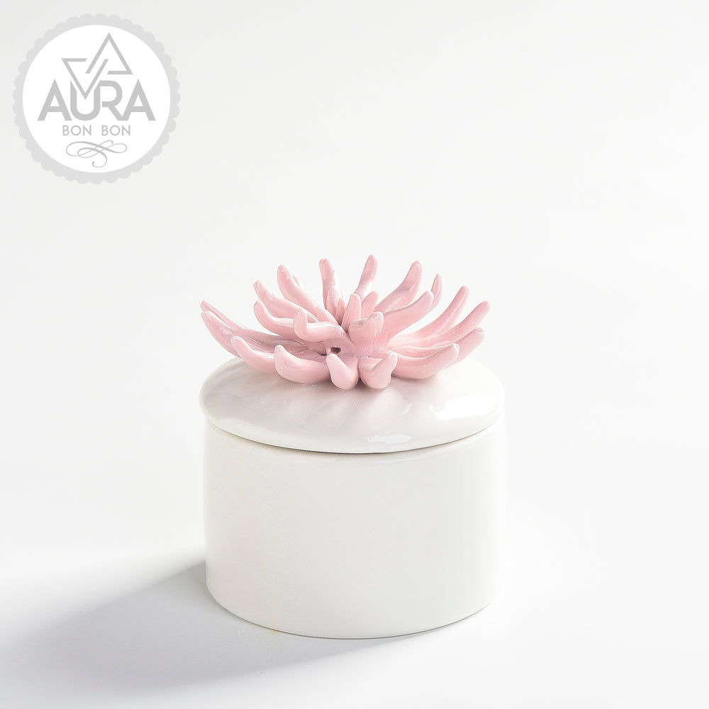 Pink jewelry box 7.5x7.5x7.5cm