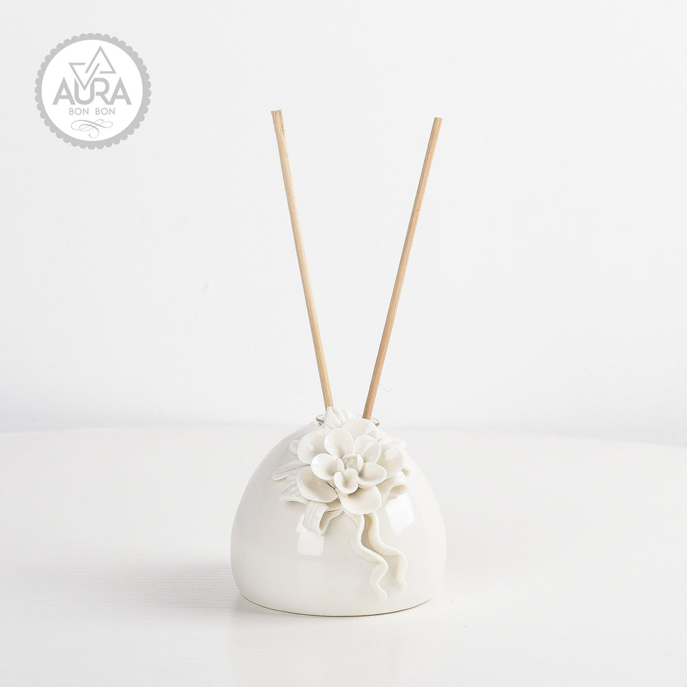 Air freshener with flower 8.5x8.5x7.8cm