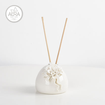 Profumatore con fiore 8,5x8,5x7,8cm