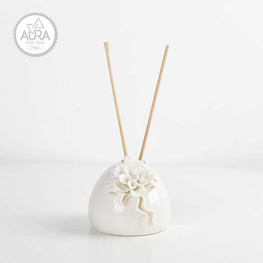 Profumatore con fiore 8,5x8,5x7,8cm