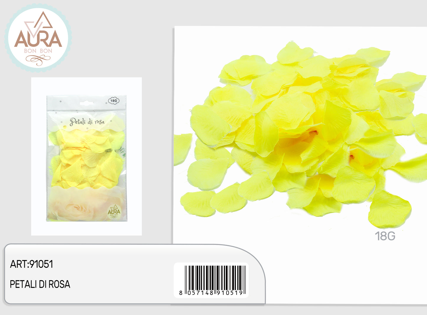 Petali di rosa 18g giallo