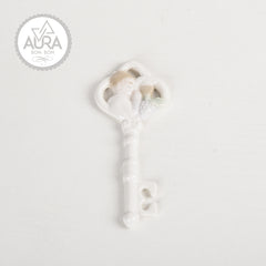 White key for boy's Communion 12.3x5.2x0.8cm