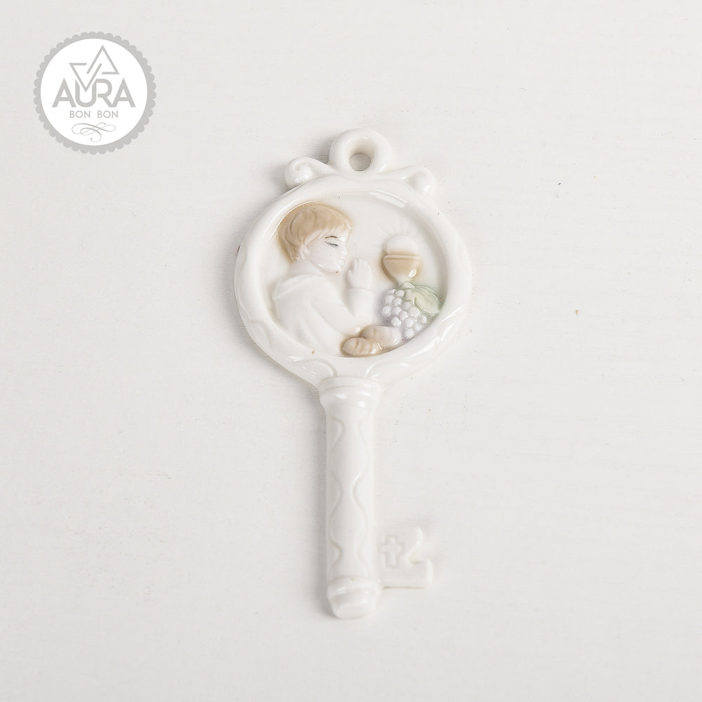 Keychain favor for a child's first communion, 12.3 x 5.5 x 0.5 cm