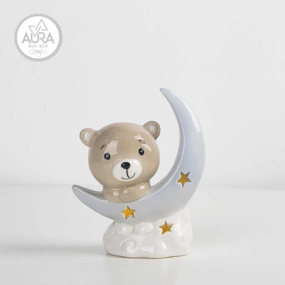 Light blue teddy bear 7.9x5.1x10.3cm