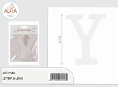 wooden letter Y 1.2x11cm white