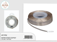 nastro di raso 0,3cm x 50y tortora