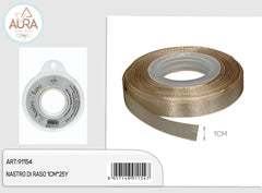 nastro di raso 1cm x 25y tortora