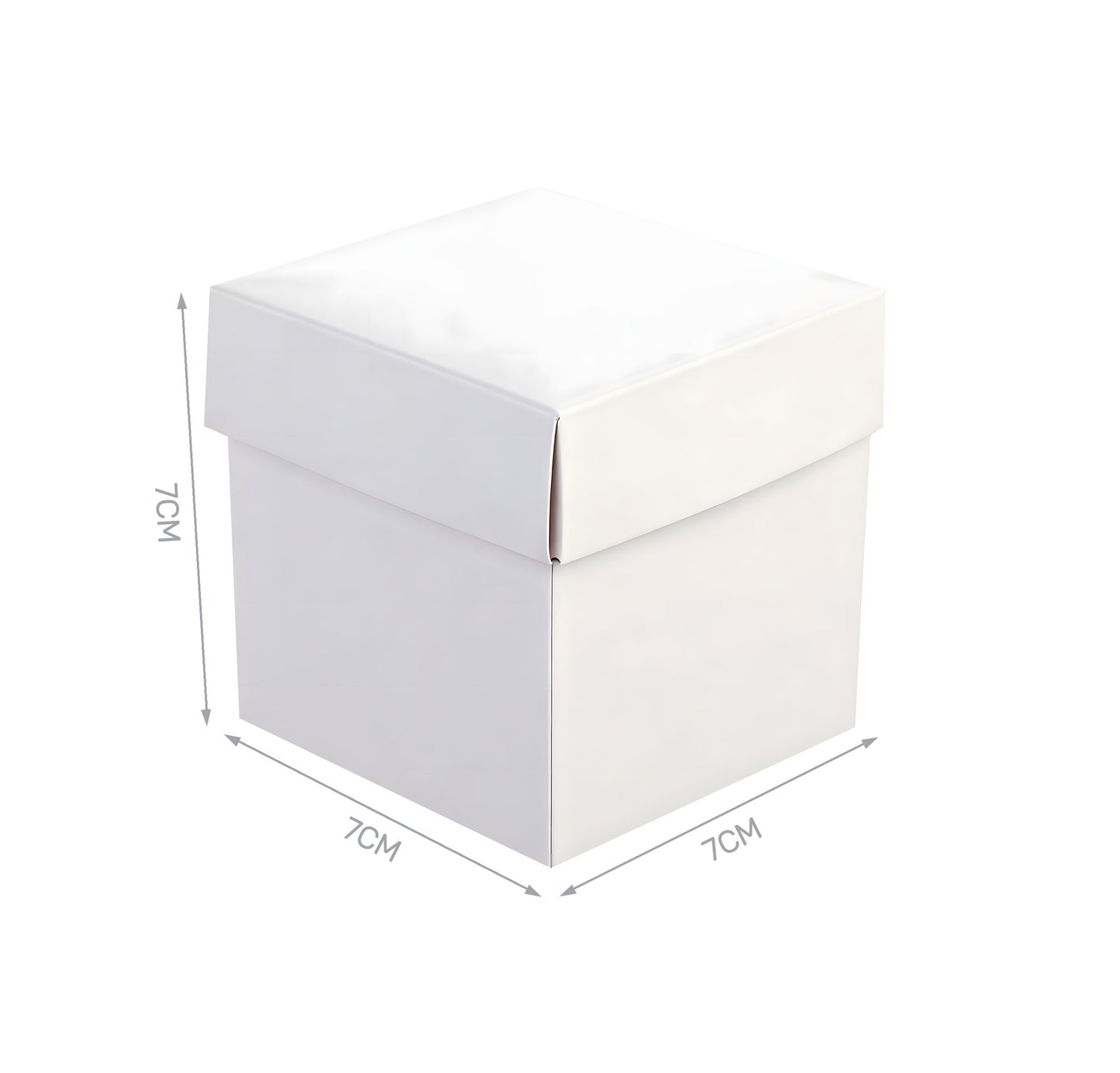 Set 4 scatoline in cartone bianco 7x7x7cm