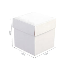 Set 4 scatoline in cartone bianco 9x9x9cm