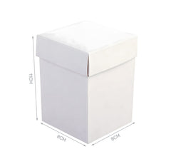 Set of 4 white cardboard boxes 8x8x11cm