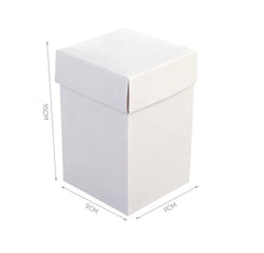 Set 4 scatoline in cartone bianco 9x9x15cm