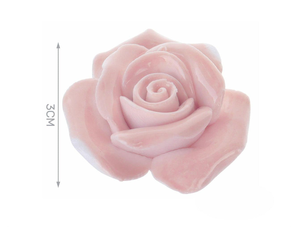 Rosa in ceramica 3cm rosa
