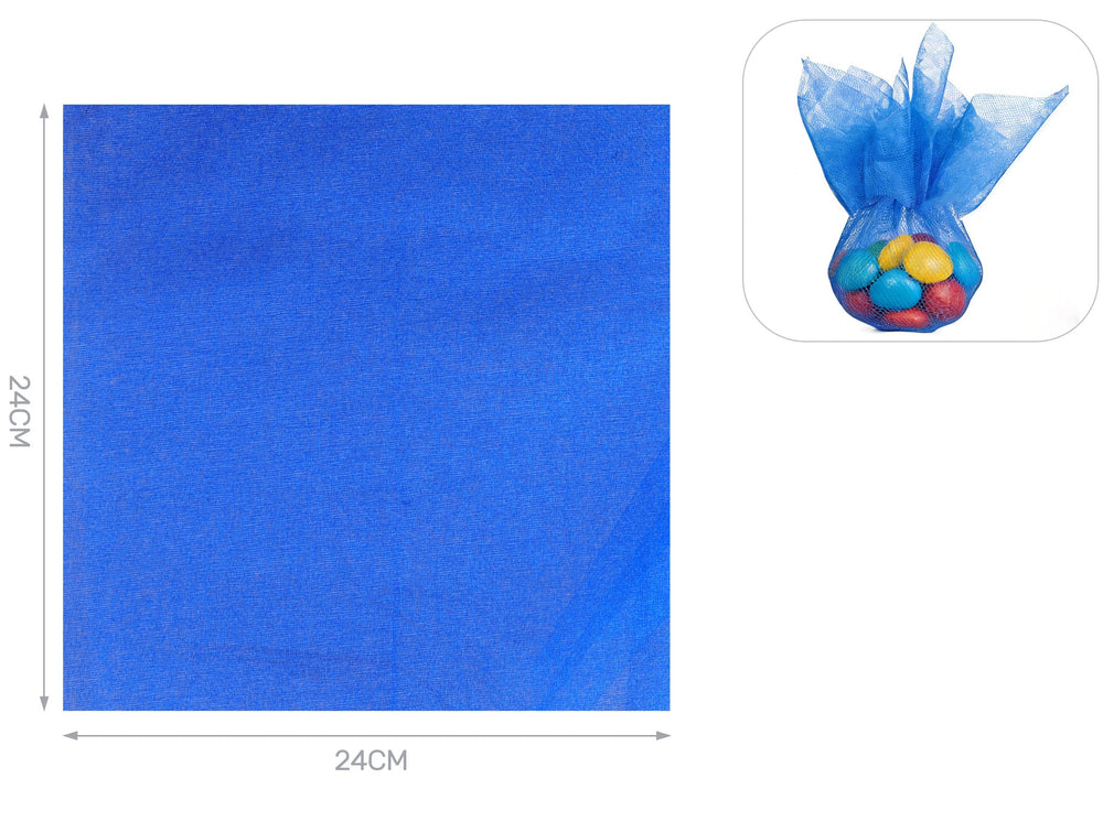 Veli in organza quadrati 24x24cm 50pz blu