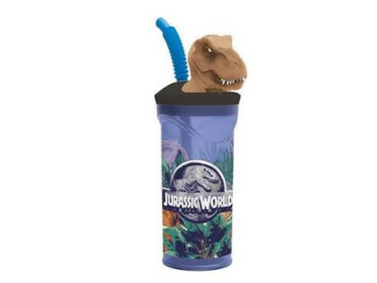 Jurassic World Bicchiere con cannuccia 3d