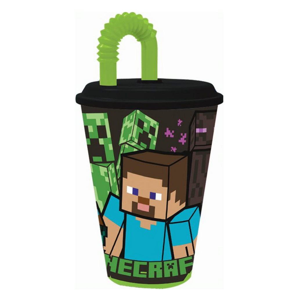 Minecraft 430ml Straw Cup