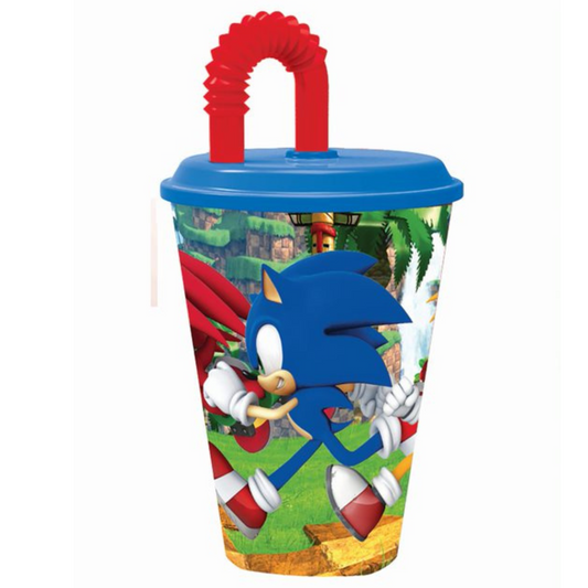 Sonic Bicchiere con cannuccia 430ml