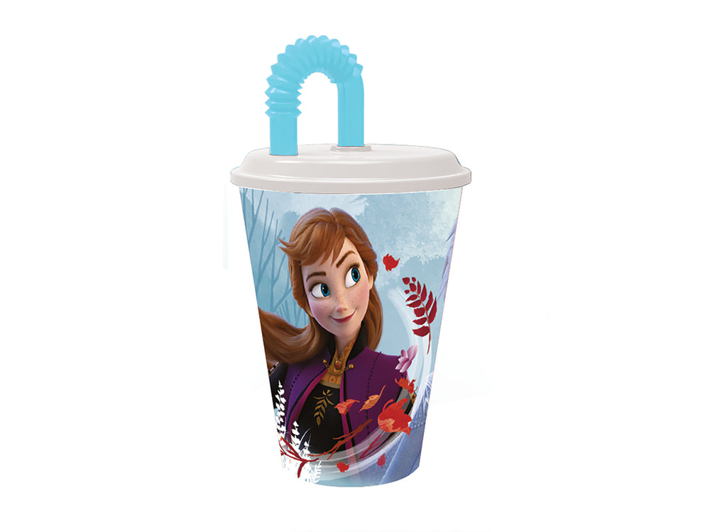 Frozen 2 Bicchiere con cannuccia ml.430