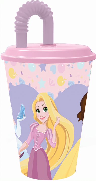 Principesse Bicchiere con cannuccia ml.430
