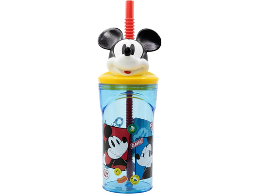 Mickey Bicchiere con cannuccia 3d tritan ml.360