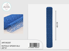 rotolo organza spider 48cmx5y blu