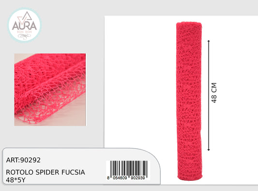 rotolo organza spider 48cmx5y fucsia