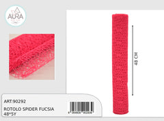 Organza roll spider 48cmx5y fuchsia
