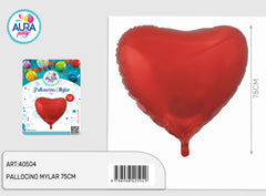 Pallocino mylar cuore rosso lucido 75cm