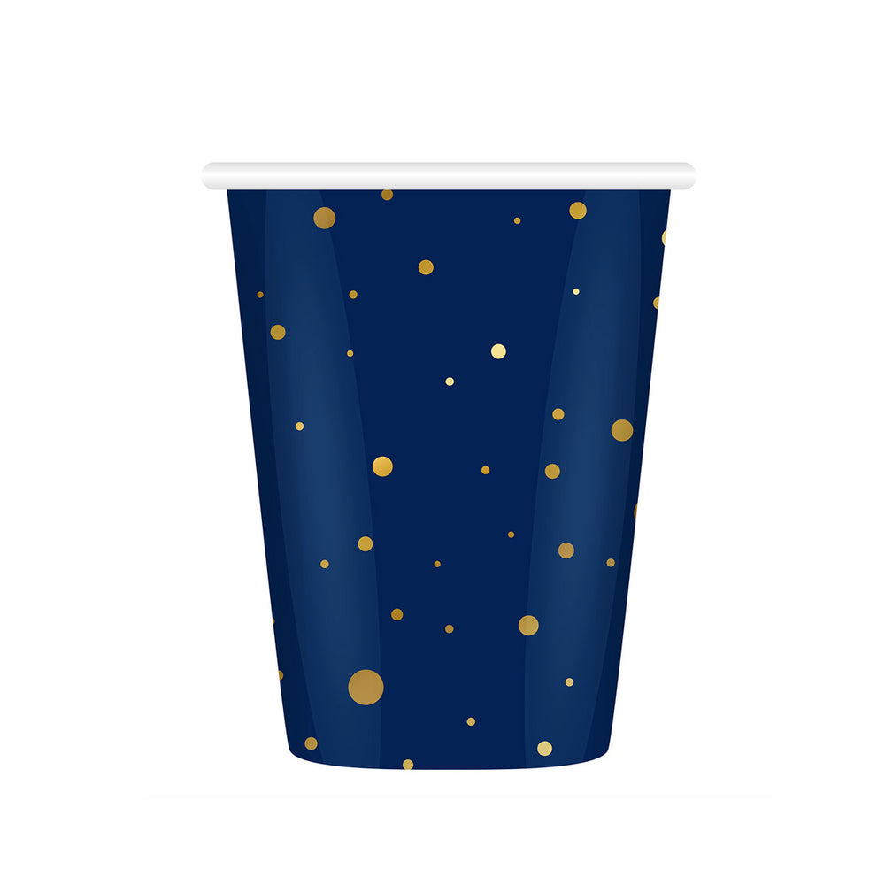 8 blue happy birthday glasses