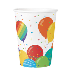 8 multicolored happy birthday glasses