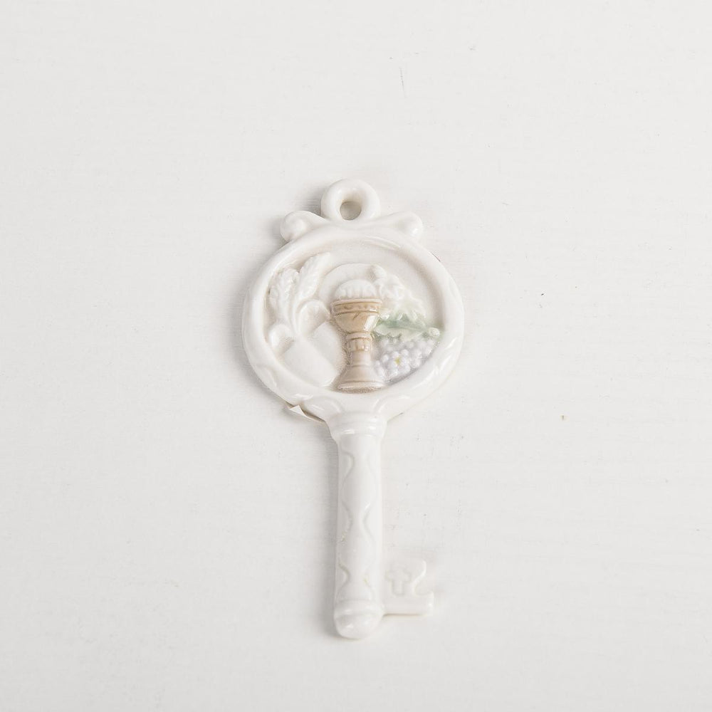 Key with First Communion chalice 12.3x5.5x0.5cm