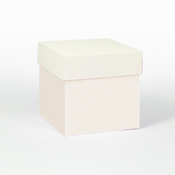 Cream favor box 10x10x18cm with lid