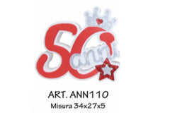 nr 50 fashion rosso e argento con coroncina