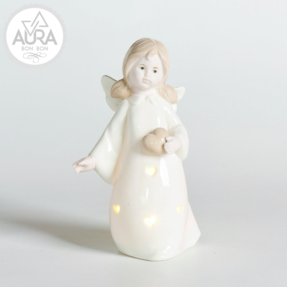 Angel with heart and light 10x6,5x17cm girl