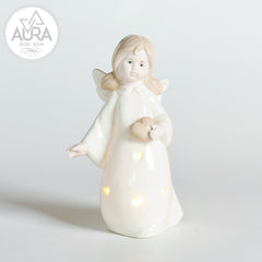 Angel with heart and light 10x6,5x17cm girl