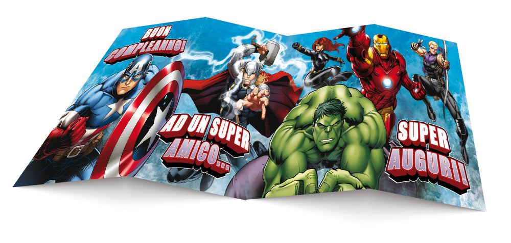 Avengers accordion ticket with glitter